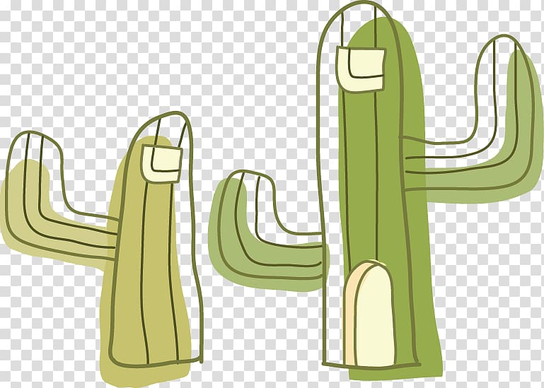 Cactaceae Euclidean Drawing, Cute cartoon cactus transparent background PNG clipart