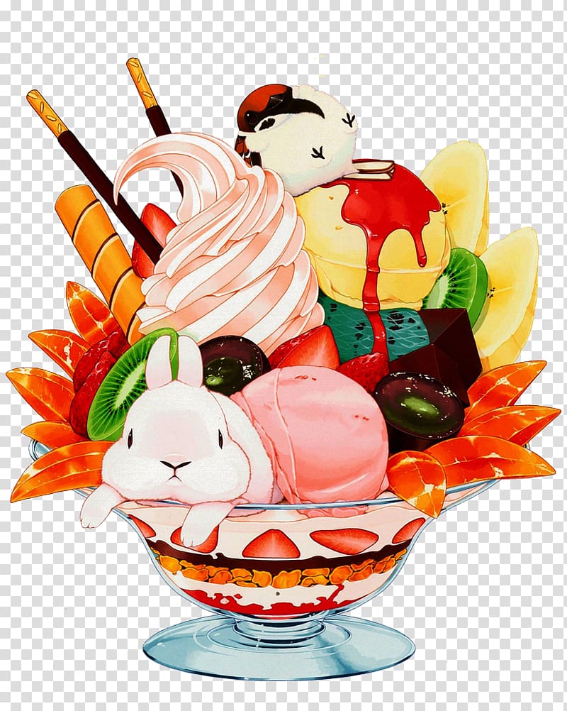 Tea Cafe Food Hamburger Illustration, Cartoon ice cream transparent background PNG clipart