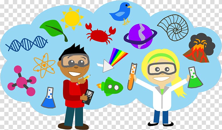 two boy and girl doing lab experiments illustration, Science fair Experiment Scientist Scientific method, Science transparent background PNG clipart
