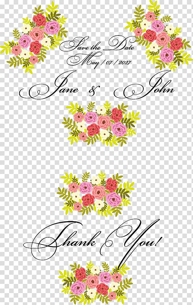 Wedding Flowers Greeting Cards transparent background PNG clipart