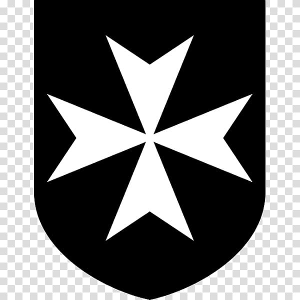 Maltese cross Knights Hospitaller Sovereign Military Order of Malta Crusades, christian cross transparent background PNG clipart