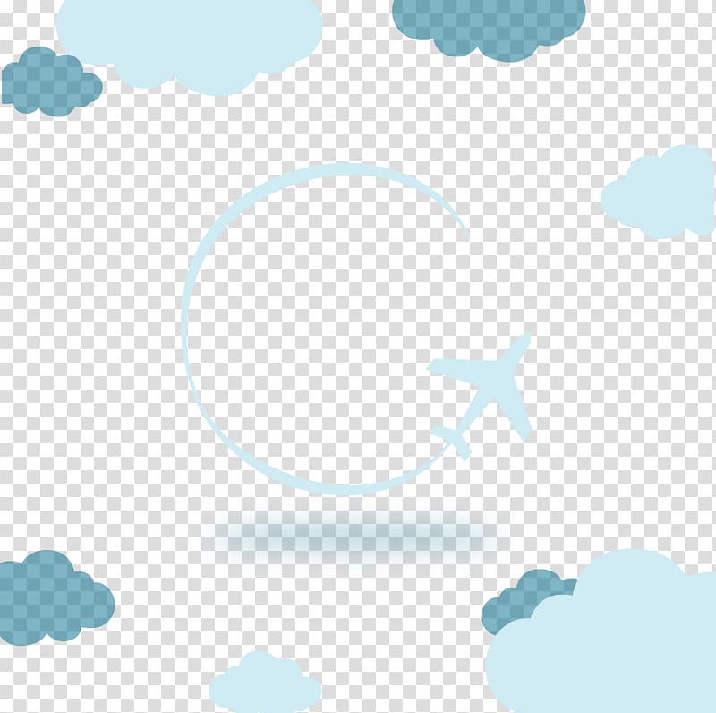 Airplane Cloud, Aircraft blue cloud transparent background PNG clipart