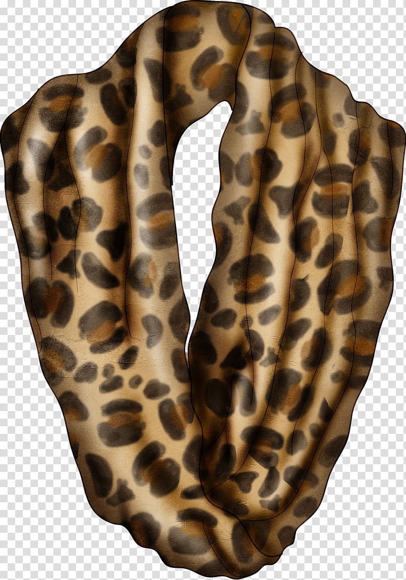 Leopard Scarf Foulard, Pretty Leopard Scarf transparent background PNG clipart