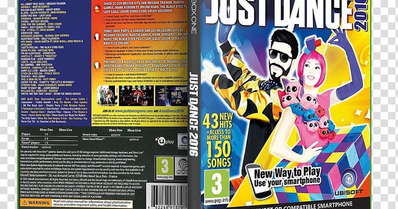 Just Dance 2016 Just Dance 2017 Just Dance 2015 Xbox 360 Wii, Just Dance 2015 transparent background PNG clipart