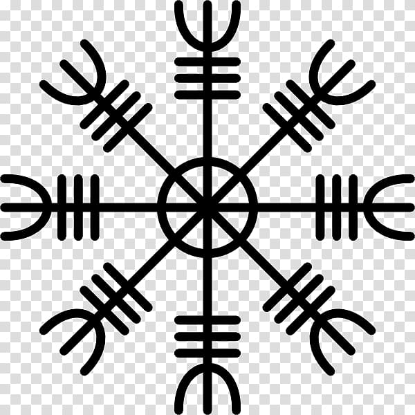 Vegvísir Viking Old Norse Norsemen Tattoo, symbol transparent background PNG clipart