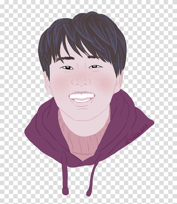 Nose Hair coloring Hime cut Black hair Chin, yugyeom never ever transparent background PNG clipart