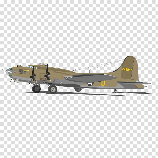 Boeing B-17 Flying Fortress Airplane Heavy bomber B-17G, airplane transparent background PNG clipart