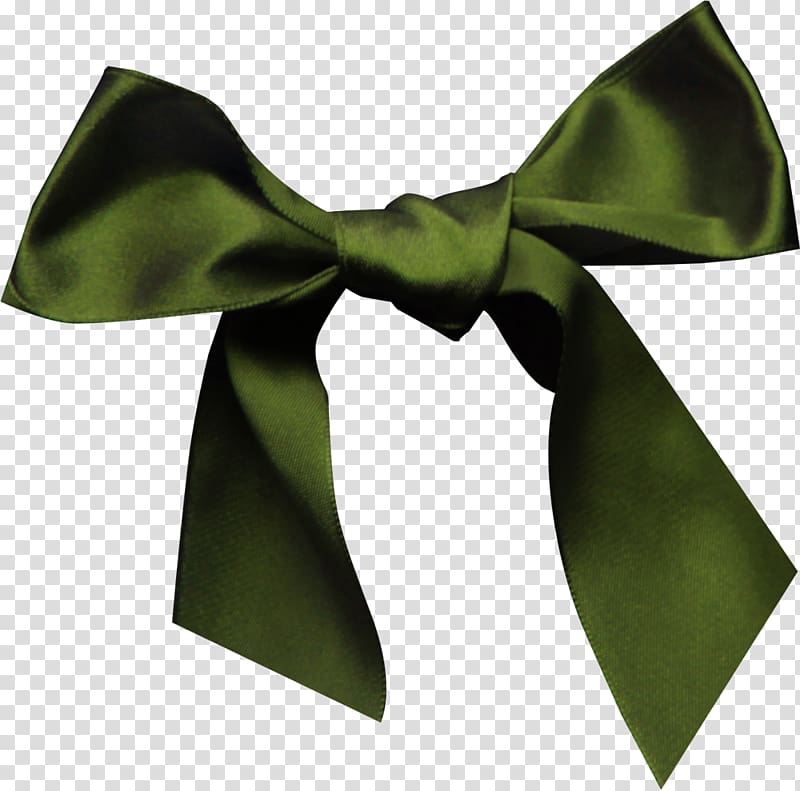 Silk Ribbon Green Bow tie, Dark green bow transparent background PNG clipart