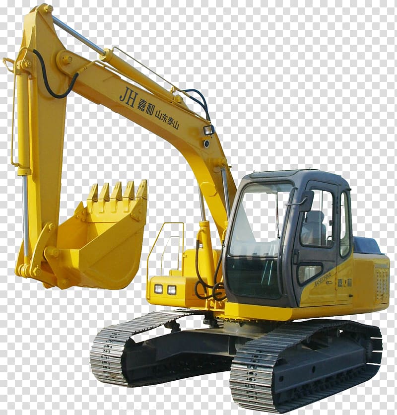 Machine Earthworks Heavy equipment Excavator Architectural engineering, A yellow excavator transparent background PNG clipart