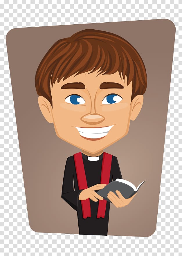 Jacques Hamel Priest Free content , Short hair painted cartoon flipbook priest transparent background PNG clipart