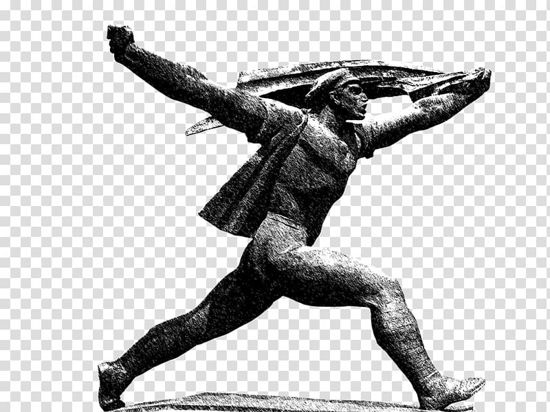 man running statue, Communist Statue transparent background PNG clipart