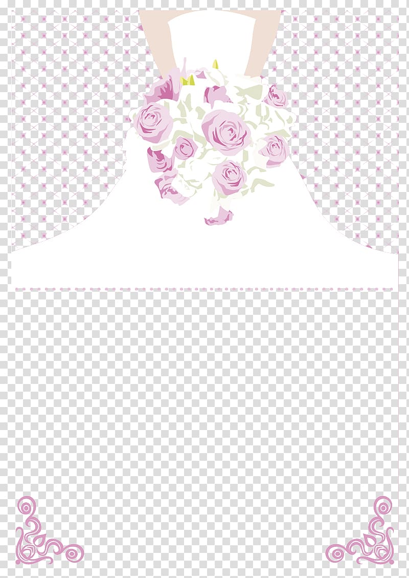 Wedding dress Bride, Bride folding card transparent background PNG clipart