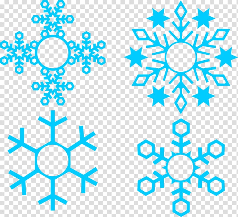Snowflake, Blue snowflakes transparent background PNG clipart