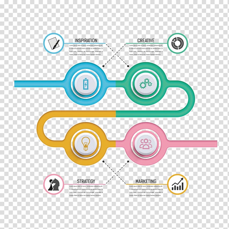 Circle Infographic, bending lines and rings transparent background PNG clipart