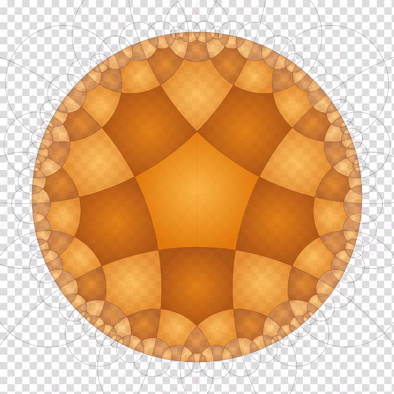 Tessellation Hyperbolic geometry Pentagonal tiling Circle, circle transparent background PNG clipart
