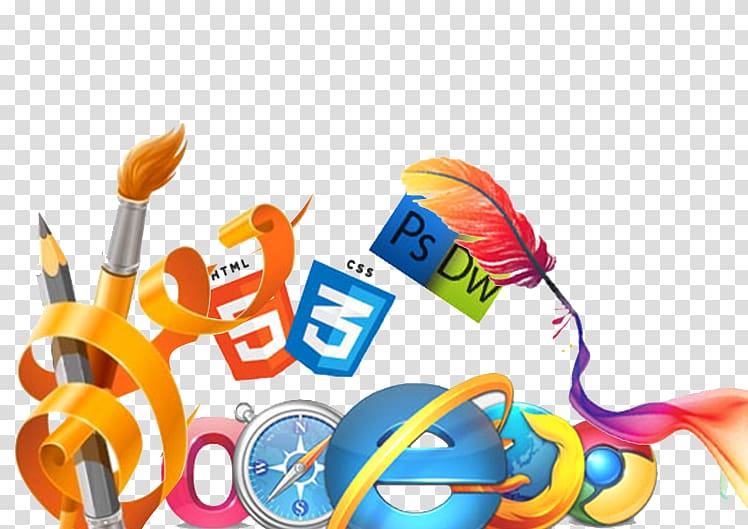 Multicolored Application Icons Illustration Web Development