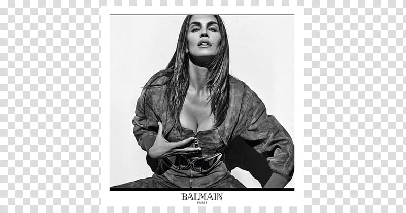 Balmain Supermodel Fashion Runway, Naomi Campbell transparent background PNG clipart