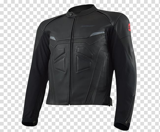 Leather jacket Motorcycle riding gear, leather jacket with hoodie transparent background PNG clipart