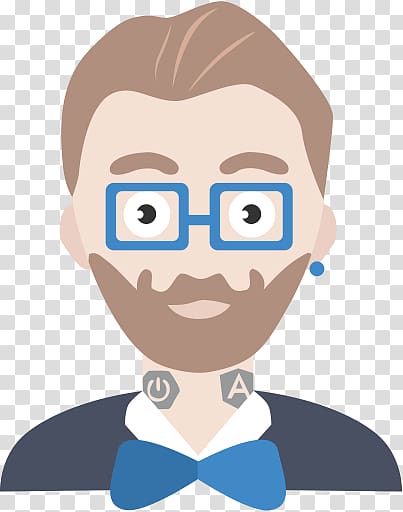 man wearing blue eyeglasses , Jhipster Logo transparent background PNG clipart
