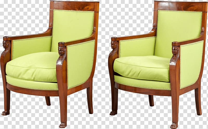 Club chair Gustavian style Furniture Wing chair, Armchair transparent background PNG clipart