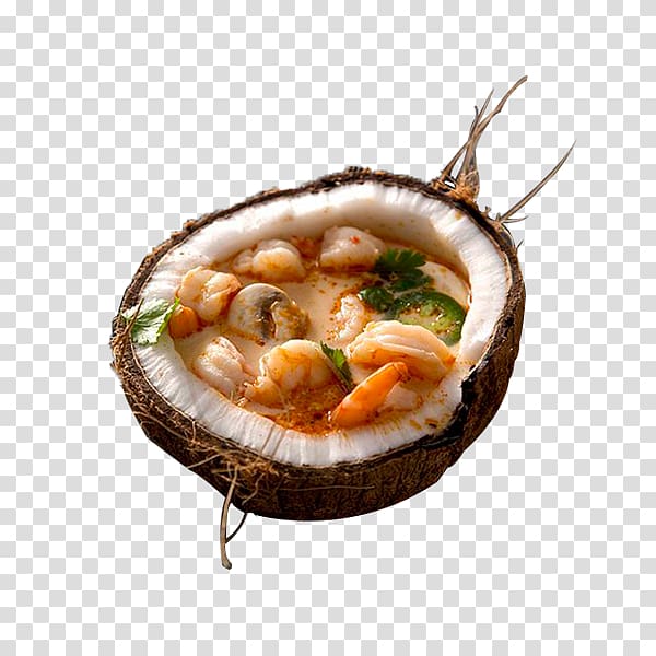 Coconut milk Shrimp curry Cooking Recipe, Coconut shell lobster soup transparent background PNG clipart