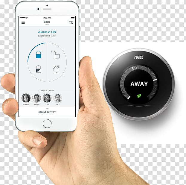 Nest Labs Nest Learning Thermostat Somfy Mobile app, protect skin transparent background PNG clipart