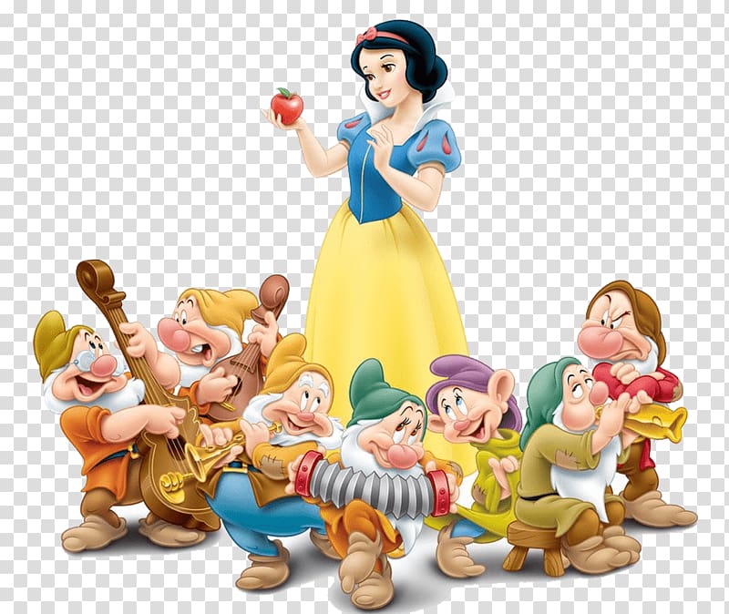 Seven Dwarfs Snow White Evil Queen Dopey Bashful, snow white transparent background PNG clipart