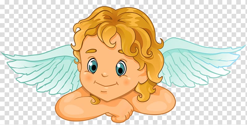 Cupid Romance Falling in love, Blond Angel transparent background PNG clipart