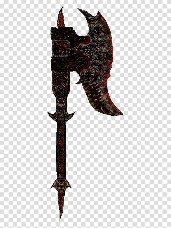 The Elder Scrolls V: Skyrim Battle axe Shivering Isles Weapon, dungeons and dragons transparent background PNG clipart