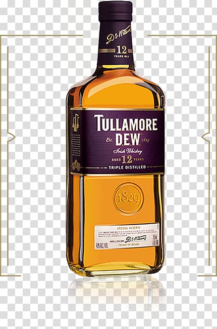 Tullamore Dew Irish whiskey Kilbeggan Distillery Scotch whisky, Tullamore transparent background PNG clipart
