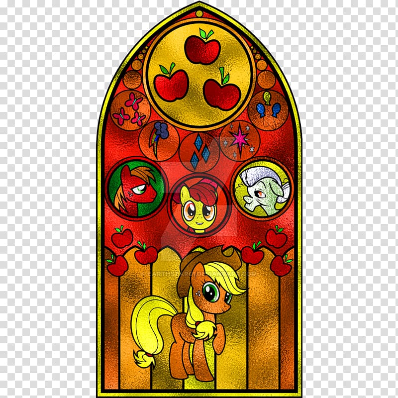 Window My Little Pony Stained glass Cartoon, stained Glass Window transparent background PNG clipart