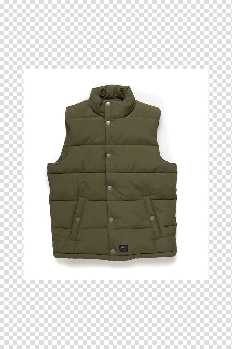 Gilets Jacket Khaki Sleeve, jacket transparent background PNG clipart