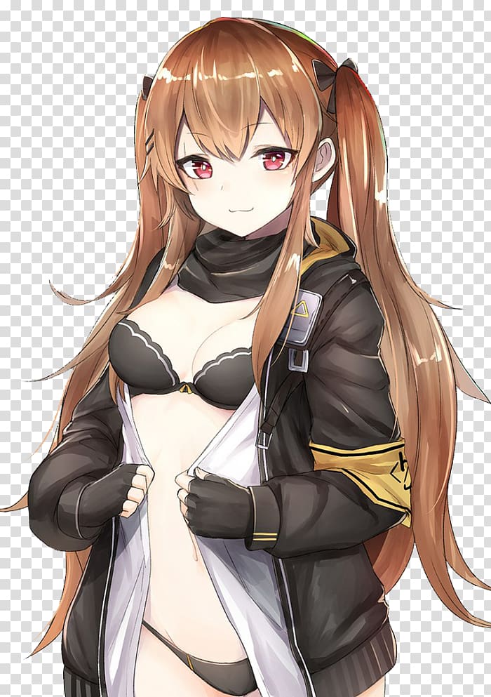 Brown hair Mangaka Illustration Black hair, girls frontline anime transparent background PNG clipart