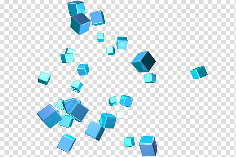 teal cubes illustration, Pressure washing Cube, Abstract blue cube transparent background PNG clipart