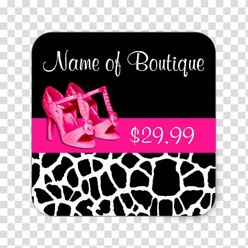 Pink High-heeled shoe Printing Sticker, personalized fashion business cards transparent background PNG clipart