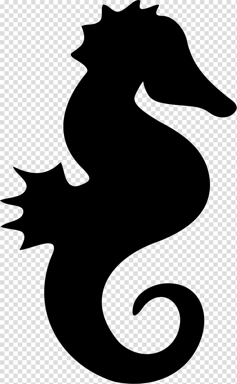 Seahorse Silhouette Drawing , nautical transparent background PNG clipart