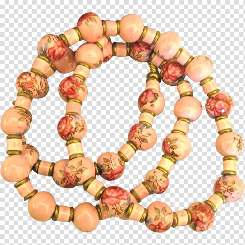 Bead Bracelet Necklace Gemstone Rose, necklace transparent background PNG clipart