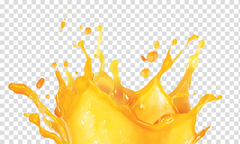 Orange juice Fruit, Free Juice Splash pull creative effects, splash of yellow liquid transparent background PNG clipart