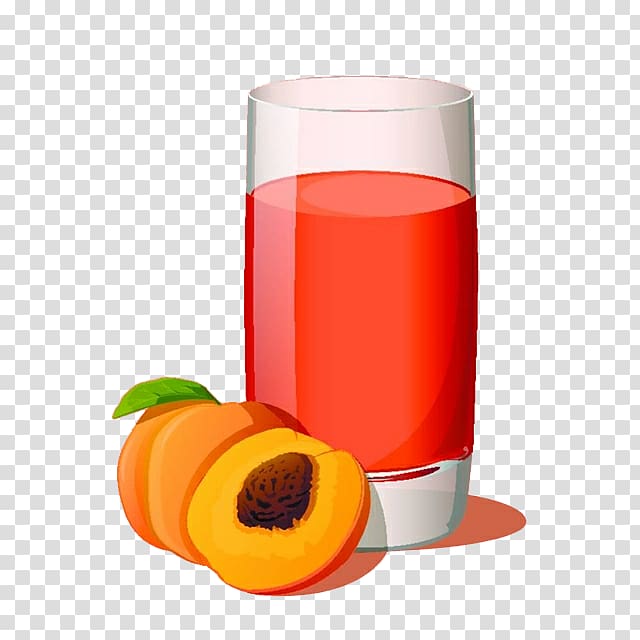 Orange juice Orange drink Apple juice Fruit, Cartoon juicy peach juice transparent background PNG clipart