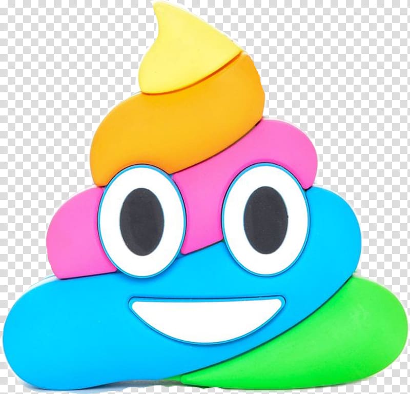 multicolored poop illustration, Pile of Poo emoji Feces Rainbow Smile, poop transparent background PNG clipart