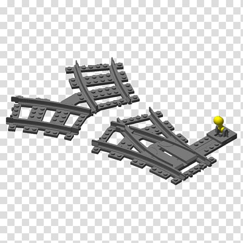 Lego Trains Rail transport Track Wye, curved railroad switch transparent background PNG clipart