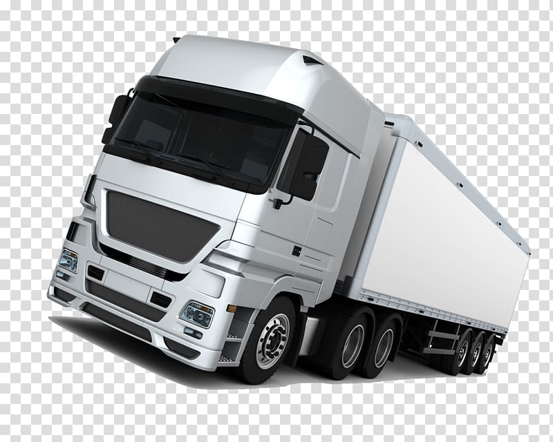 white and gray freight truck illustration, Car Van Truck Vehicle Intermodal container, High-definition large trucks transparent background PNG clipart