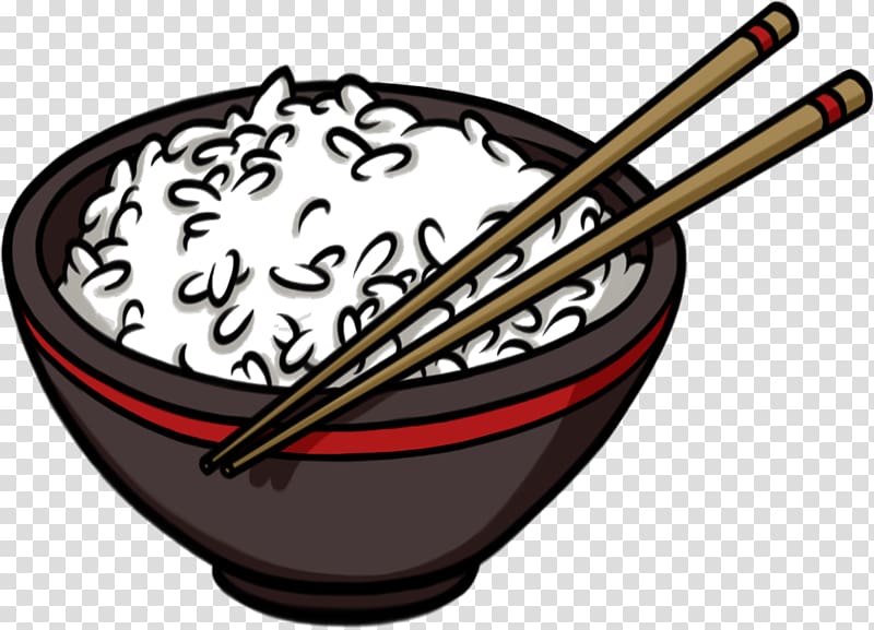 rice on bowl with chopsticks illustration, Fried rice Drawing White rice Bowl, rice transparent background PNG clipart
