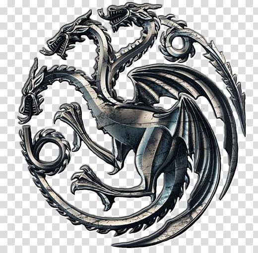 three-headed hydra logo, Daenerys Targaryen Eddard Stark T-shirt House Targaryen House Lannister, House Targaryen transparent background PNG clipart