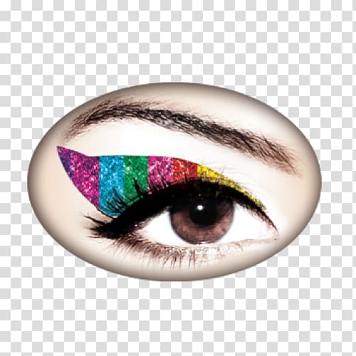 Eye Color Lip Tattoo Face, Rainbow eye transparent background PNG clipart