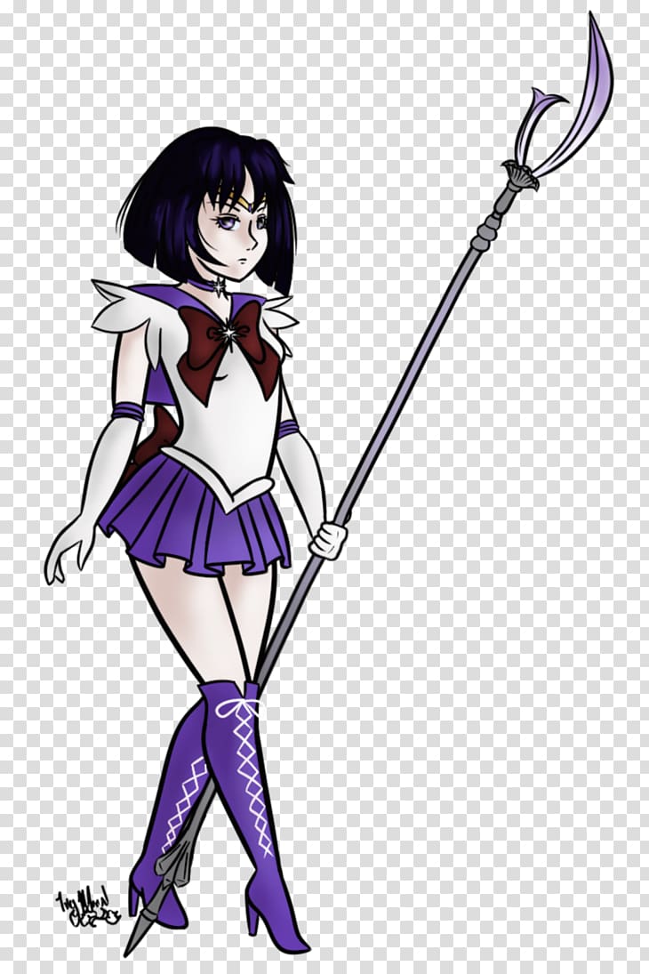 Mangaka Black hair Anime Costume Weapon, Sailor Saturn transparent background PNG clipart