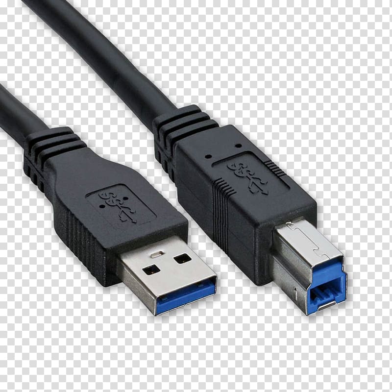 Printer cable USB 3.0 Electrical cable Micro-USB, USB transparent background PNG clipart