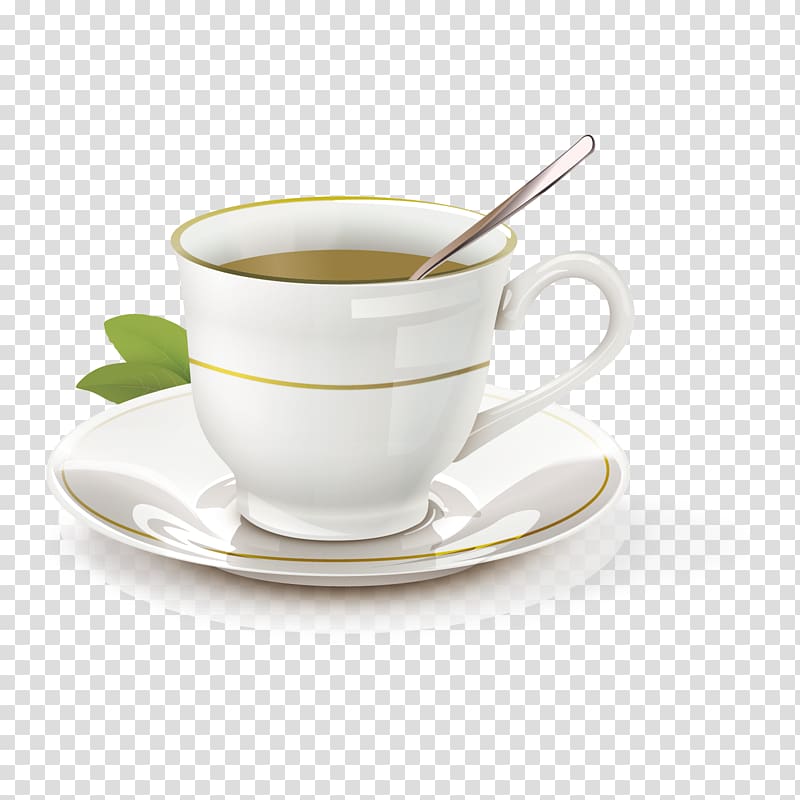 white ceramic teacup and saucer, White coffee Coffee cup Cafe Drink, realistic hot drink coffee cup transparent background PNG clipart