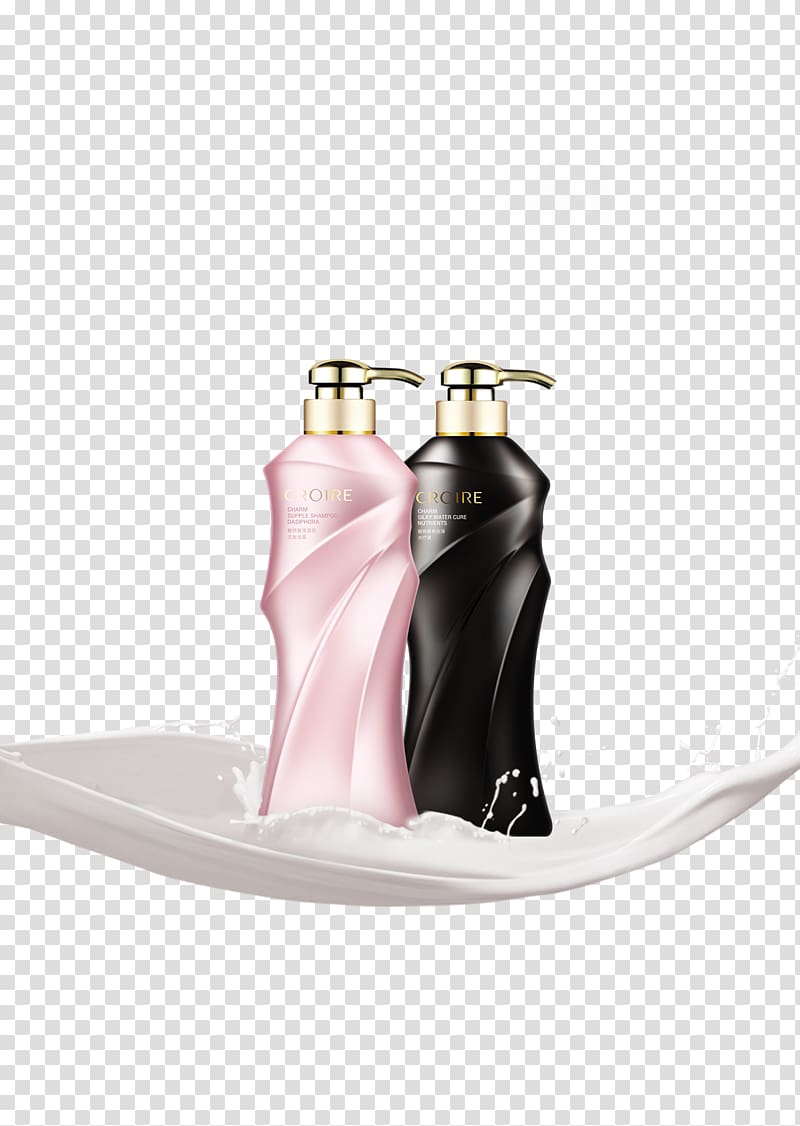 Bottle Shampoo Cleanliness, Two bottles of shampoo transparent background PNG clipart