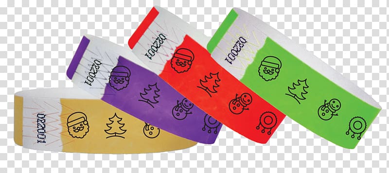 Paper Wristband Tyvek Bracelet Label, make a snowman transparent background PNG clipart